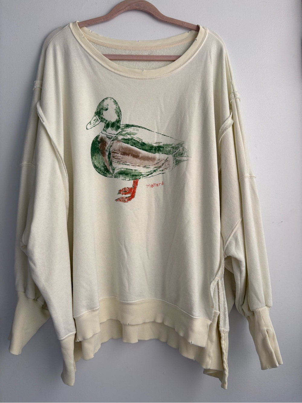 We The Free Camden Graphic Sweatshirt Mallard Combo 🦆🔥 free people - Picture 15 of 16